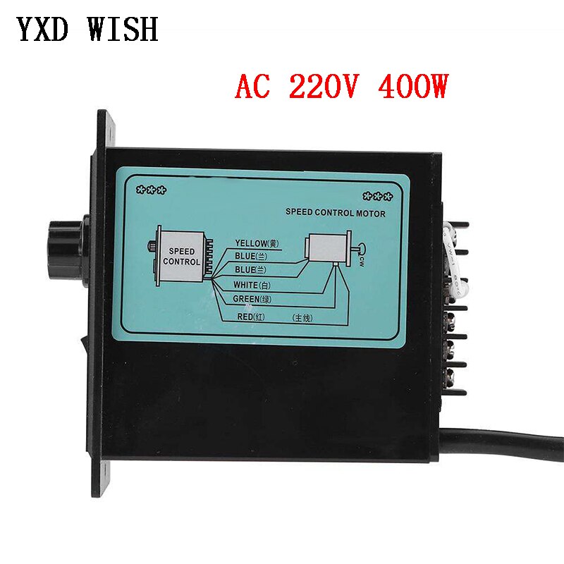 AC 220V Motor Speed Controller 50Hz 400W Digital Adjustable Stepless Motor Speed Controller 0-1450rpm speed regulator AC 220 V