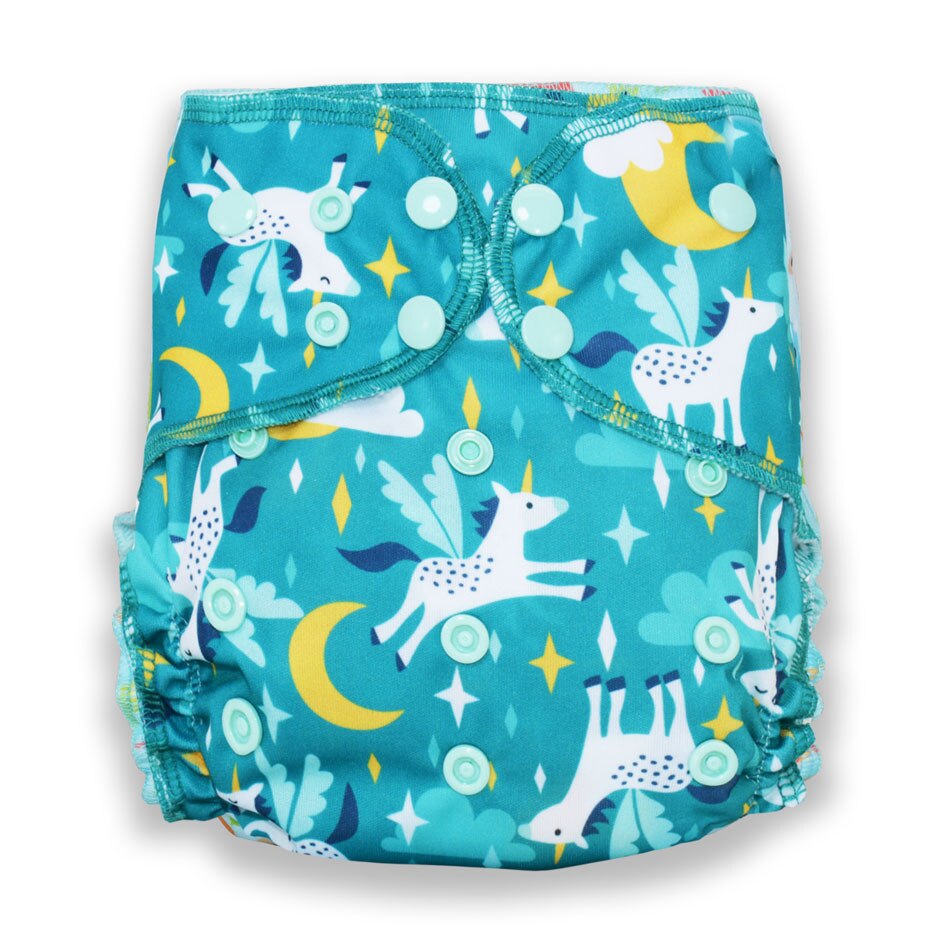 Miababy – couche épaisse AI2 en coton et bambou pour bébé, couche imperméable en tissu pour la nuit, 1 pièce: CP28clothdiaper