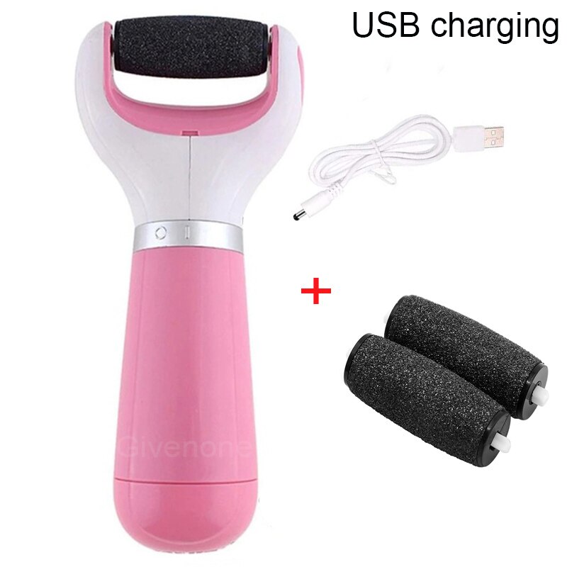 Draagbare Elektrische Voet Bestand Usb Pedicure Machine Voet Reparatie Machine Harde Droge Dode Cuticula Huid Remover Thuis Voet Care Tool: Pink with USB