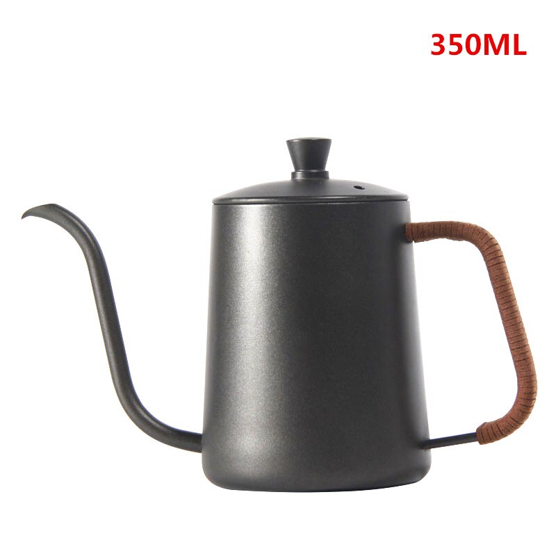 Tetera de goteo de 350ml y 600ml, teflón antiadherente para café o té, hervidor de goteo de acero inoxidable con cuello de cisne y boca fina: Insulated B 350ml