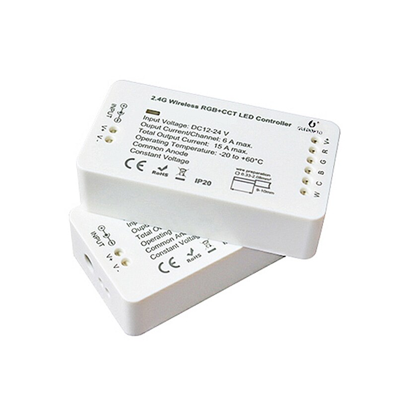 GLEDOPTO Zigbee Zll Smart Home DC12V-24V RGBW Dimming Light Strip Controller Compatible With ECHO Plus Smartthings Hub Led Strip: 2pcs 2ID RGB CCT