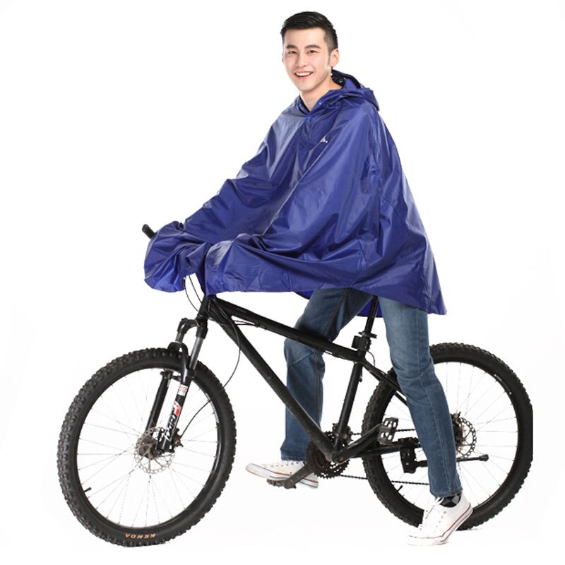 Mænd og kvinder udendørs lette cykler ridning regnfrakker voksne cykling regntæt ponchos zza 002: Mænd blå