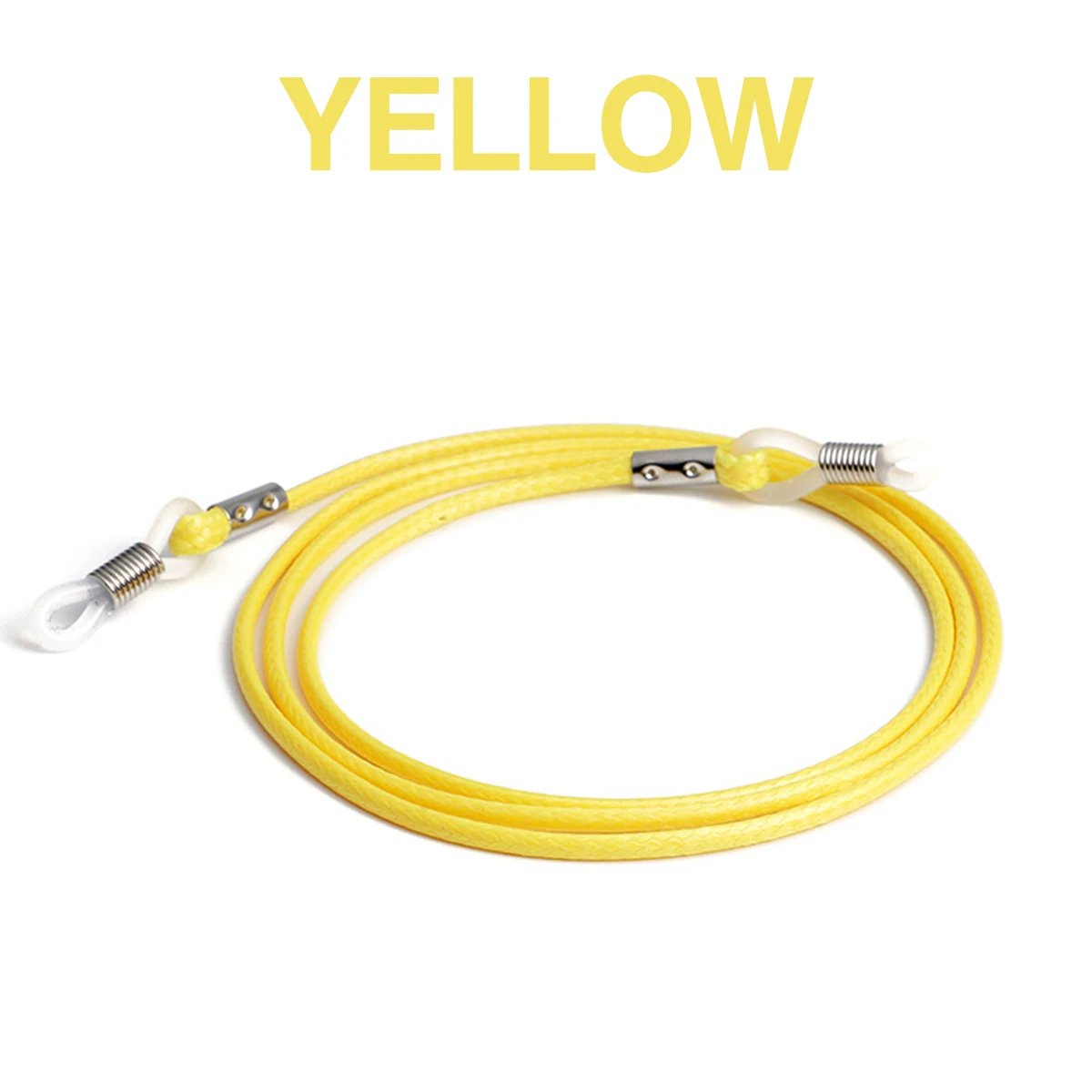 Solid Braided Glasses Strap Neck Cord Adjustable Sunglasses Eye Glasses Chain Rope Lanyard Holder Anti Slip Eyewear Accessory: Yellow