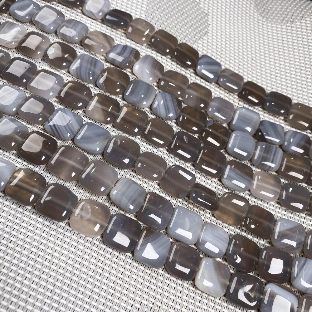 Natural Stone Square shape Loose Beads Crystal Semifinished String Bead for Jewelry Making DIY Bracelet Necklace Accessories: 14