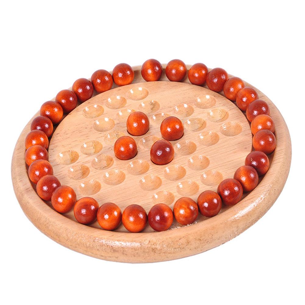 Klassieke Houten Peg Puzzel Schaakbord Kongming Iq Mind Brain Teaser Kids Toy Peuter Vroege Onderwijs Cognitie Party Speelgoed