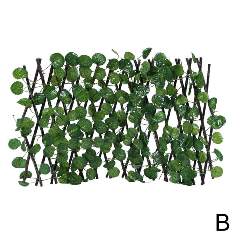 Retractable Artificial Garden Plant Fence Home Garden Wooden Fence Frame Decoration Courtyard Telescopic Plant Climbing C7T0: B