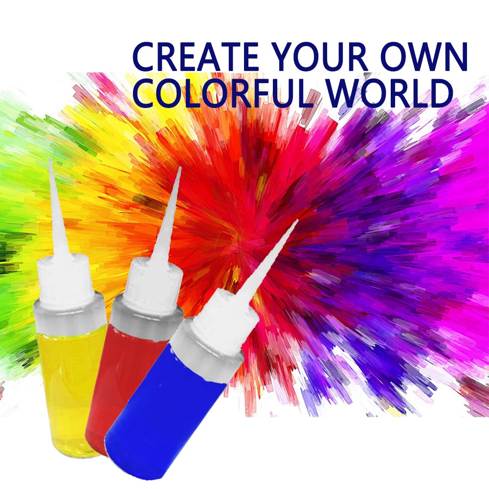 5 flasker slipsfarvestof-sæt giftfri diy beklædningsgenstand graffiti stof tekstilmaling 120ml farvet tøj slipsfarvestof kit pigment sæt #6.19