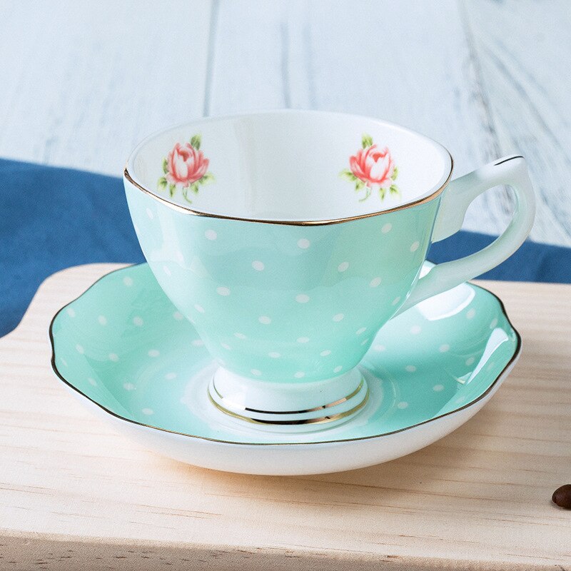 Benporslin keramik kaffekopp restaurang eftermiddagste blommönster espresso cappuccino lattemugg ceylon te svart tekopp: B