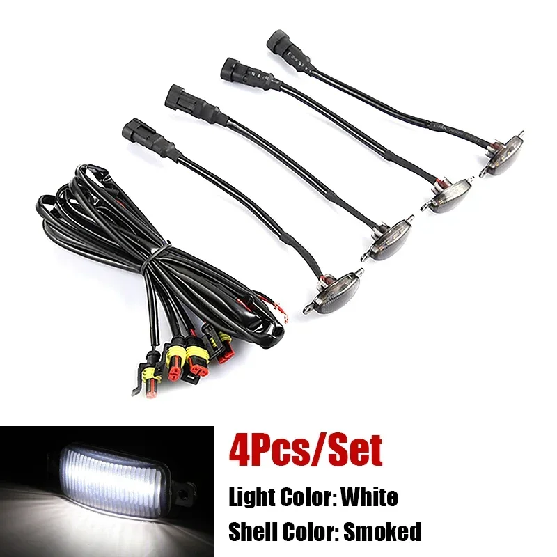 Luces LED universales para coche, luces LED delanteras para parrilla con arnés, lámpara de ojo de águila para camioneta todoterreno, SUV, Ford, Toyota, accesorios para coche: Castaño