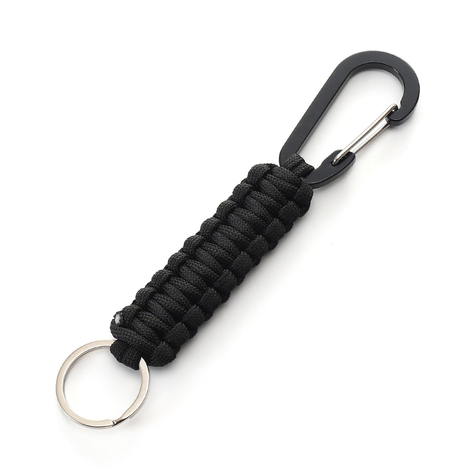 Regenschirm-Seil-Schlüsselanhänger mit Klettverschluss für Tarnung-Schlüsselanhänger, Messer, Taschenlampe, draussen-Camping-Rucksack: Silber
