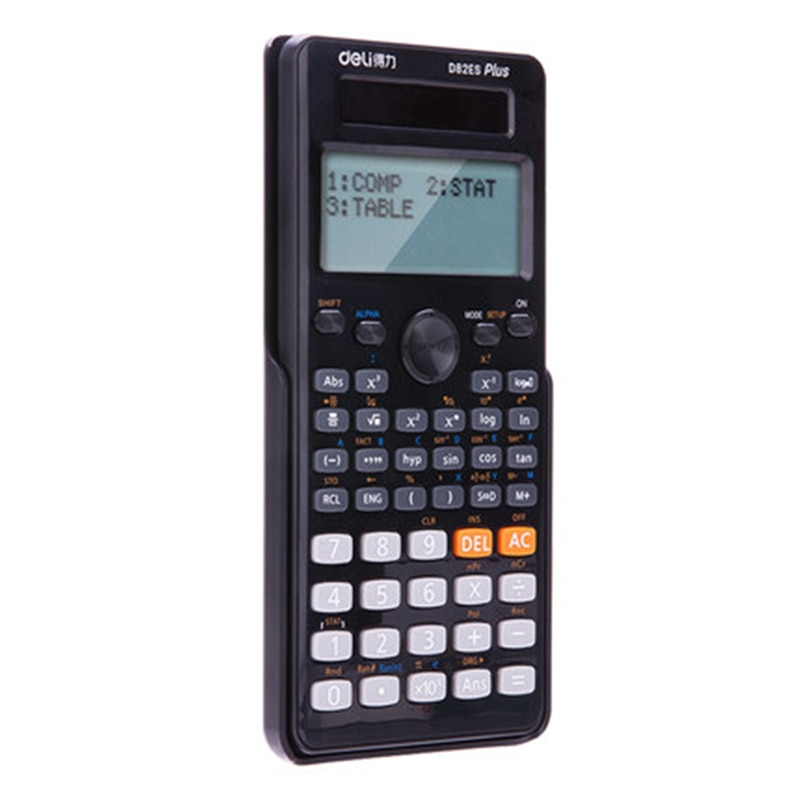 Desktop Dual Power 252 Kinds Function Scientific Calculator Solar+Battery Power 12 Digital 2-Line LCD Display
