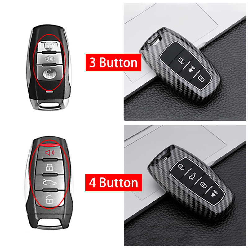 Funda de carbono ABS para llave de coche, accesorios Fob para Great Wall Haval Jolion 2022 H6 H7 H4 H9 F5 F7 F7X F7H H2S GMW Dargo