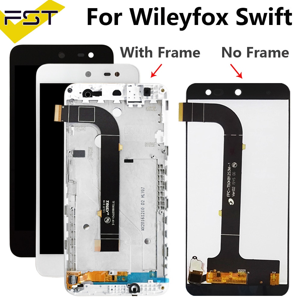 Pantalla Lcd de 5,0 pulgadas para Wileyfox Swift, montaje de digitalizador con pantalla táctil con marco para teléfono Wileyfox Swift, piezas de repuesto y herramientas