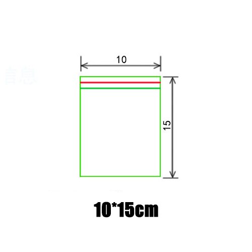 100 Stks/pak Kleine Zip-Lock Plastic Zakken Hersluitbare Transparante Tas Schoen Zak Vacuüm Opbergtas Poly Clear Zakken Dikte 0.05mm: 100pcs-10cm x 15cm