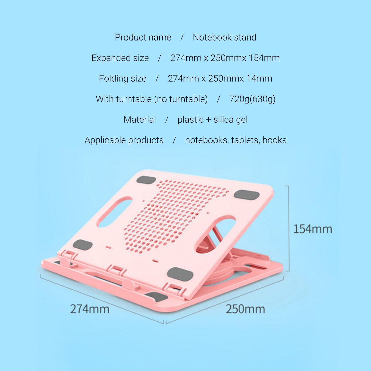 Laptop Computer Stand adjustable Fan Foldable Computer Bracket for 14 -15.6 inch Computers