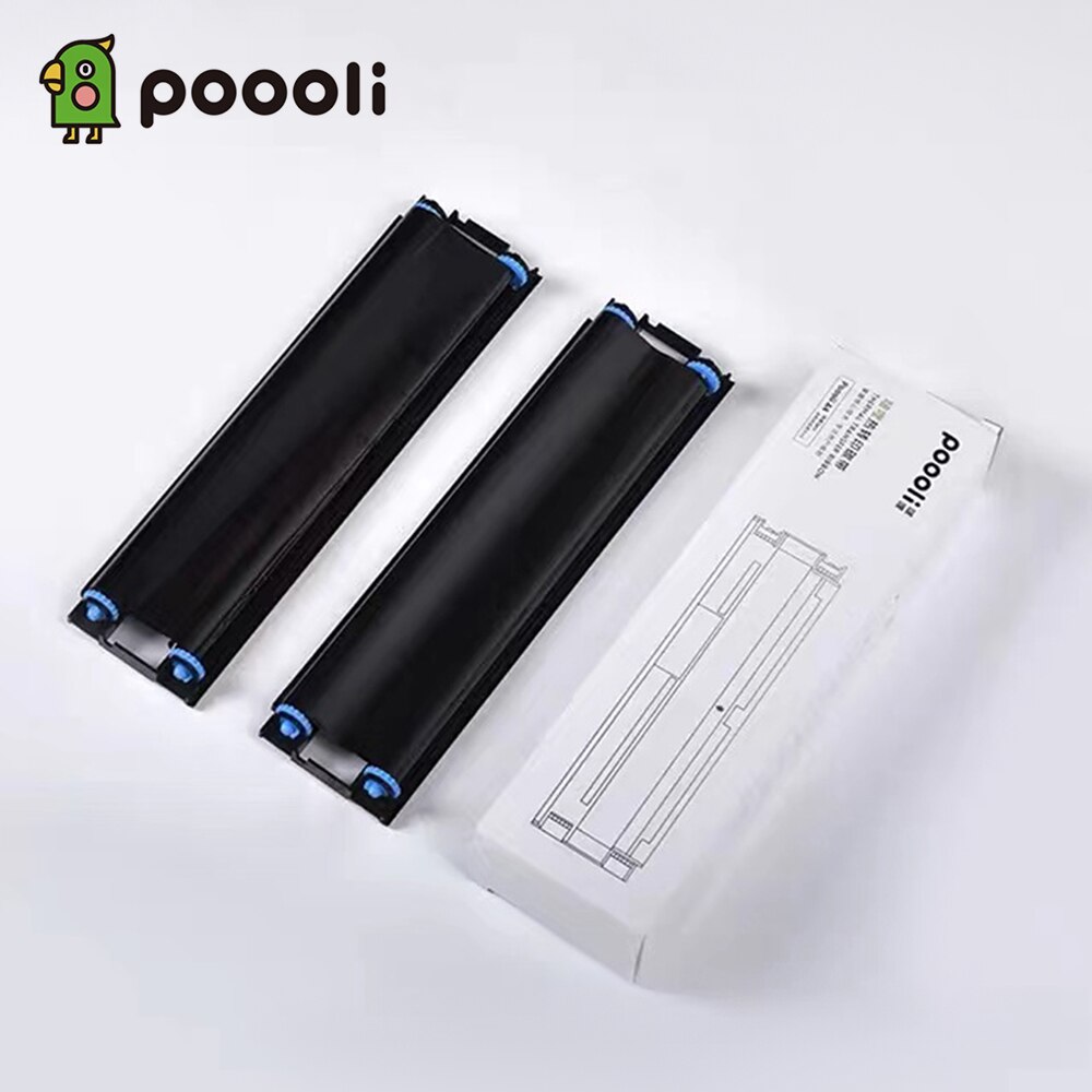 Ribbon for Poooli A4 Direct Thermal Transfer Mobile Portable Photo Bluetooth 300dpi Printer, only Ribbon, 2pcs/Box