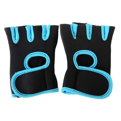 Guantes a medio dedo para deportes al aire libre para niños y niñas, antideslizantes, para ciclismo, patinaje, entrenamiento de Fitness: Blue