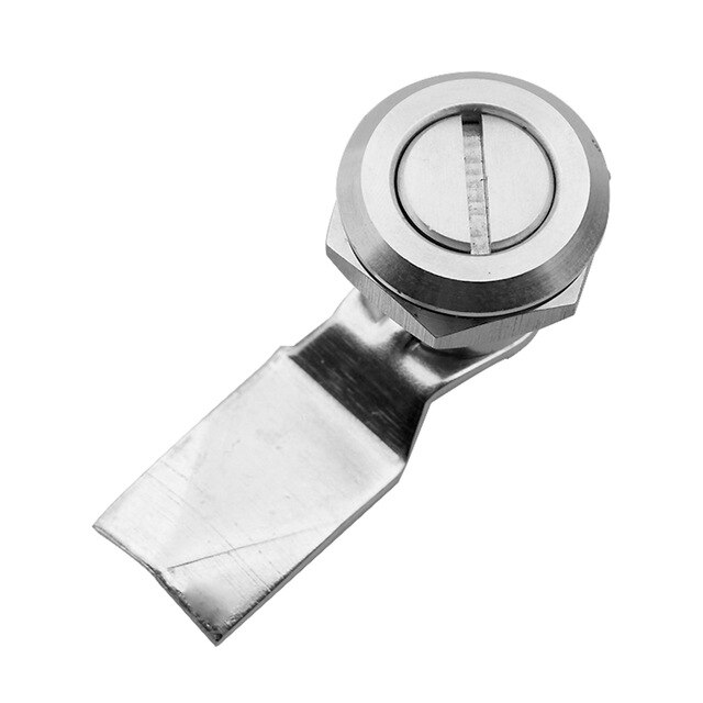 1PCS Stainless Steel Metro/HSR/Train Door Lock Multifunction Electric Cabinet Lock Trash Bin Elevator Scalator Triangle Lock: linear shape no key