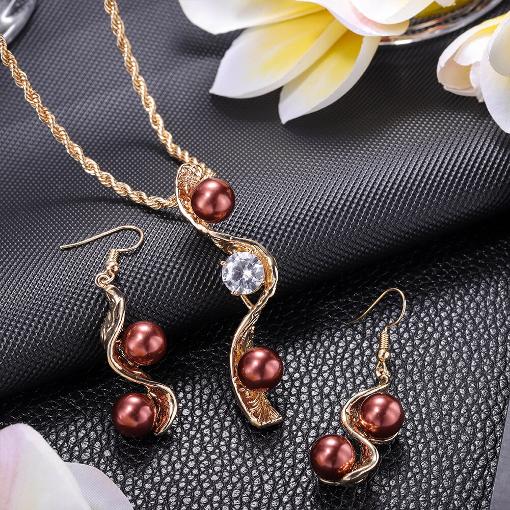Cring Coco Female Samoan Necklace Set Woman 2 Pieces Polynesian Earrings Sets 2022 Trend Wedding Accessories Jewelry Sets: ZH0756GOBR