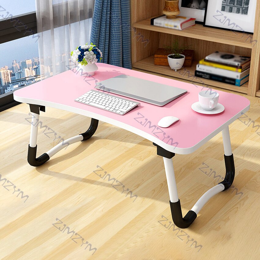 Cama portátil mesa 60x40x28cm dobrável computador portátil mesa notebook tablet suporte cama sofá pequeno estudo mesa de escrita: pink