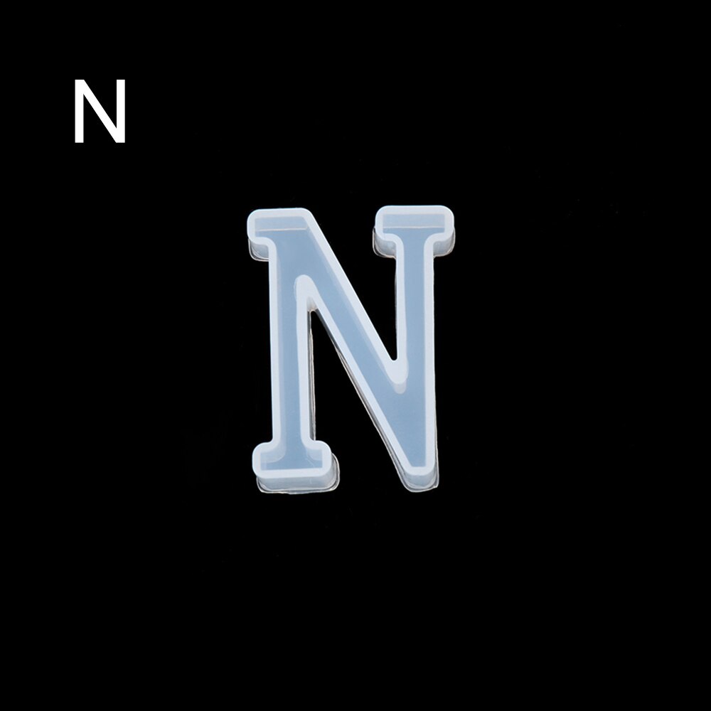 Thuis handgemaakte mal az alfabet engelse letters siliconen mal knutselen sieraden maken diy transparante epoxyhars mallen voor sieraden: N