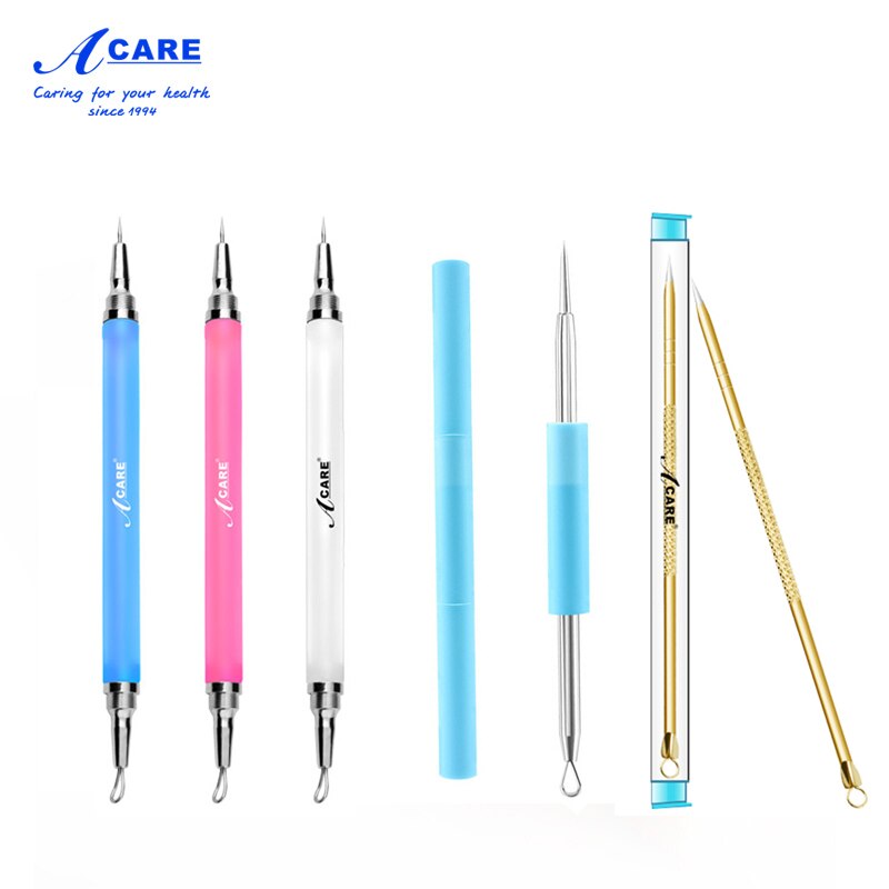Acne Removal Needle Stainless Steel Facial Cleaning Extraction Tool Blemish Whitehead Blackhead Removal Extractor Face Care Tool