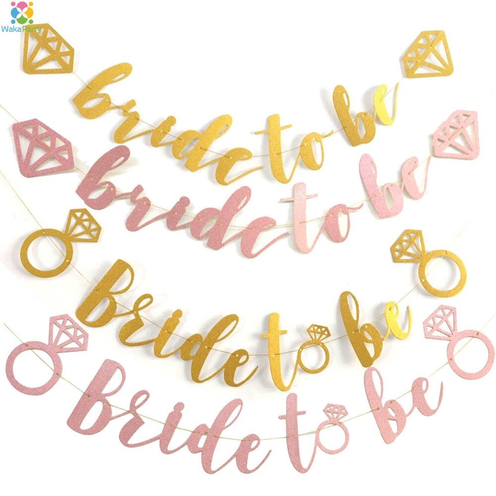 Banderole à bague en diamant scintillante | Décoration de fête d'enterrement de jeune fille, de fiançailles et de mariage