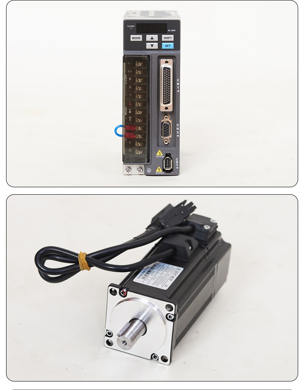 Delta 400W 3A AC 750W Servo Motor 3000RPM Single Phase 80ST M02430 AC 200W Servo driver + Servo Motor Driver