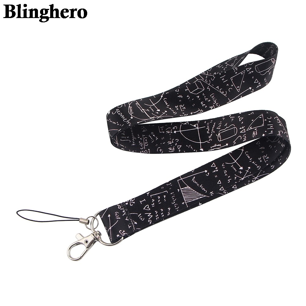 CB289 Geometrische Functie Wetenschap Lanyards Sleutelhanger Houder Identiteitskaart Paspoort Opknoping Touw Lariat Lanyard Sleutelhanger Math Lover
