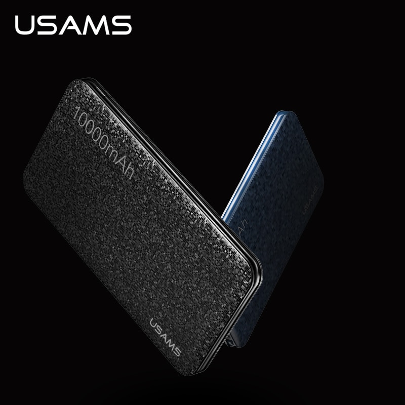 USAMS Power Bank 10000mAh Tragbare Schnelle Lade USB Power Externe Batterie Ladegerät Für Xiaomi Mi 9 8 iPhone Huawei samsung