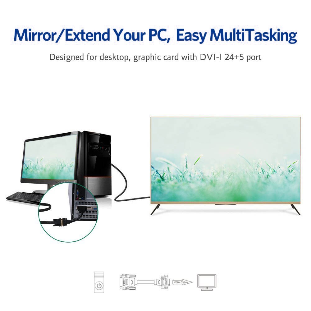 20 Cm Vga Male Naar Vrouwelijke Adapter Kabel Connector 15 Pins Verlengsnoer Voor Monitoren Projector Tv UY8