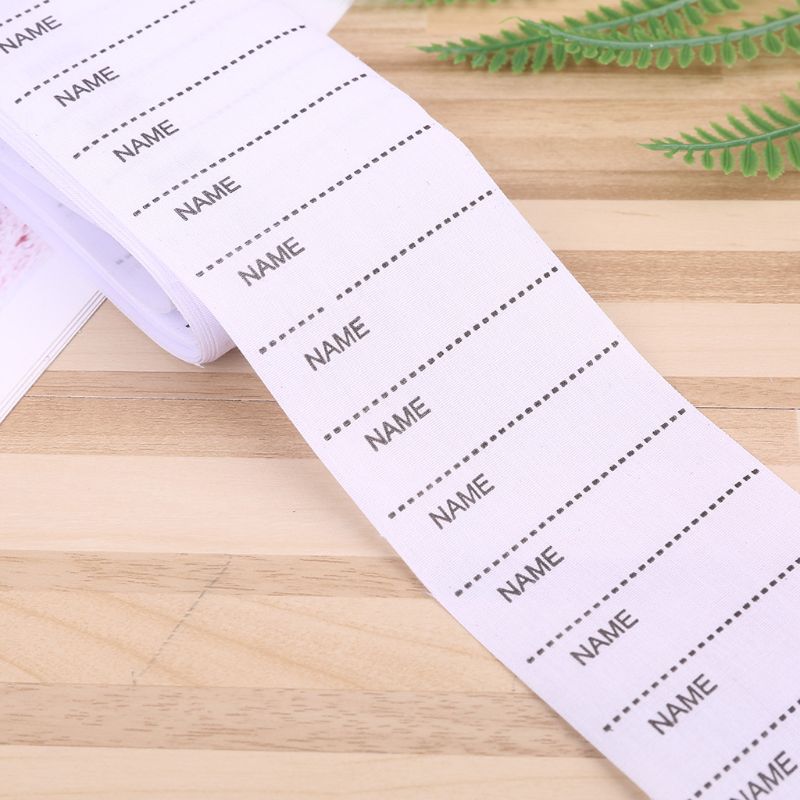 White Garment Labels Washable Iron on Name Labels Set for Clothes Sewing Accessories Garment Labels and pen