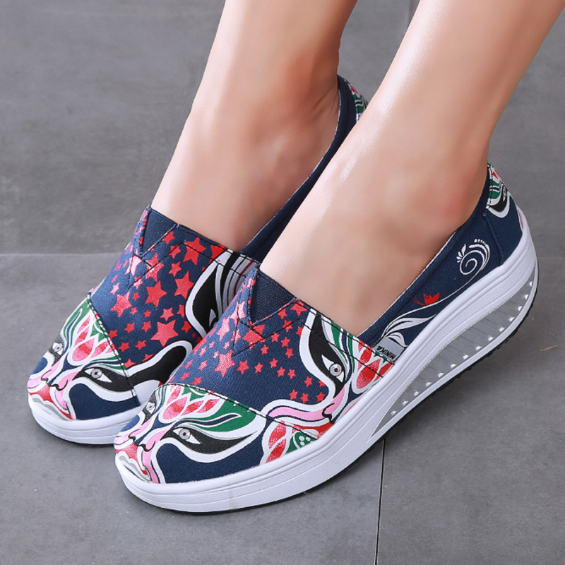 Women Toning Shoes Wedges Platform Body Shaping Shoes Slip Fitness Shoes Slimming Swing For Female Shoes AA11010