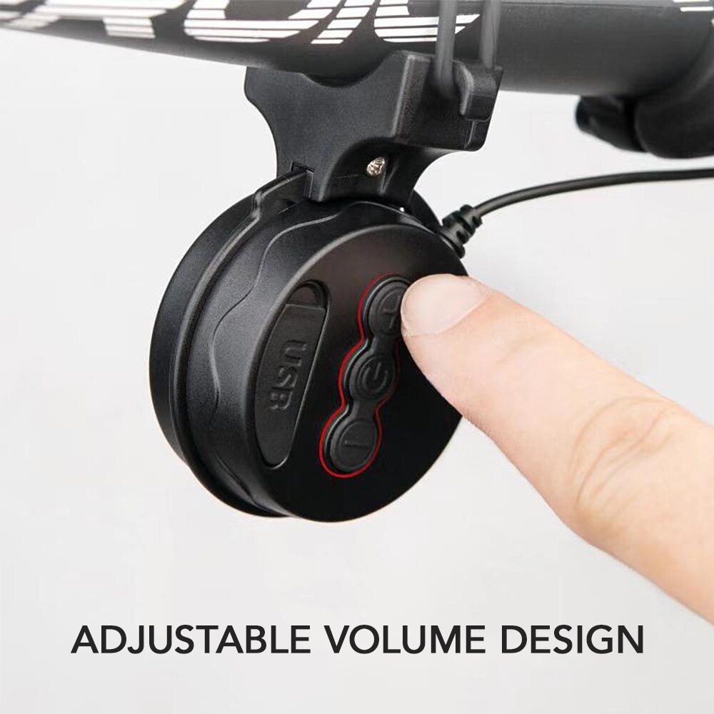 TWOCC T002S Adjustable Volume Sound 4 Modes Mini Alarm Bell Electronic Bicycle Horn Rechargeable Waterproof Bike Strong Loud
