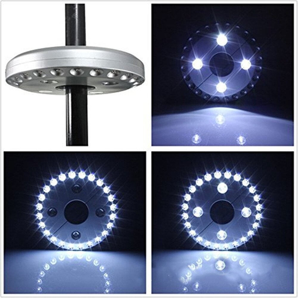 28 leds Tente De Plage Légère Camping Camp Lumière De Pelouse de Jardin Étanche Parapluie Lumière Éclairage Extérieur 100lum Lumière De Secours