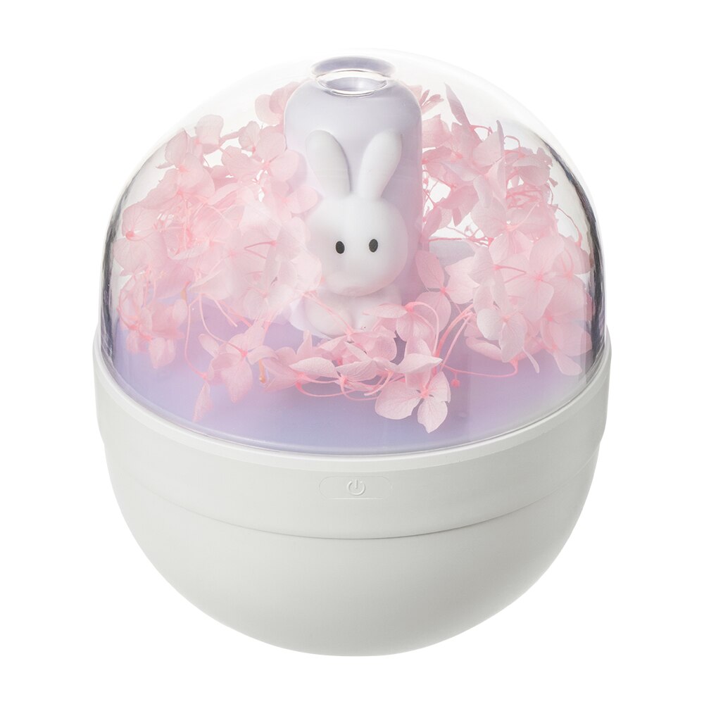 Sød kanin trådløs luftfugter ultralyd usb aroma difusor humidificador med romantisk farve aromaterapi lampe til hjemmet: Lyserød