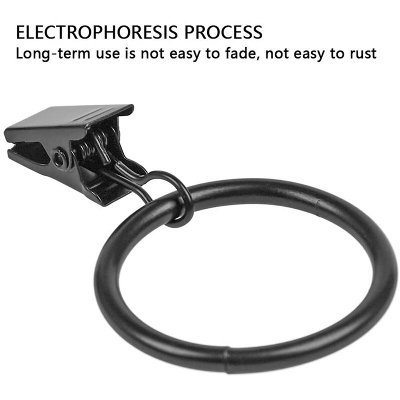 Draperie Ringen Met Clips Gordijn Rod Clips, Gordijn Ringen Met Clips Decoratieve Draperie, ringen Met Gordijn Clips 50 Stuks