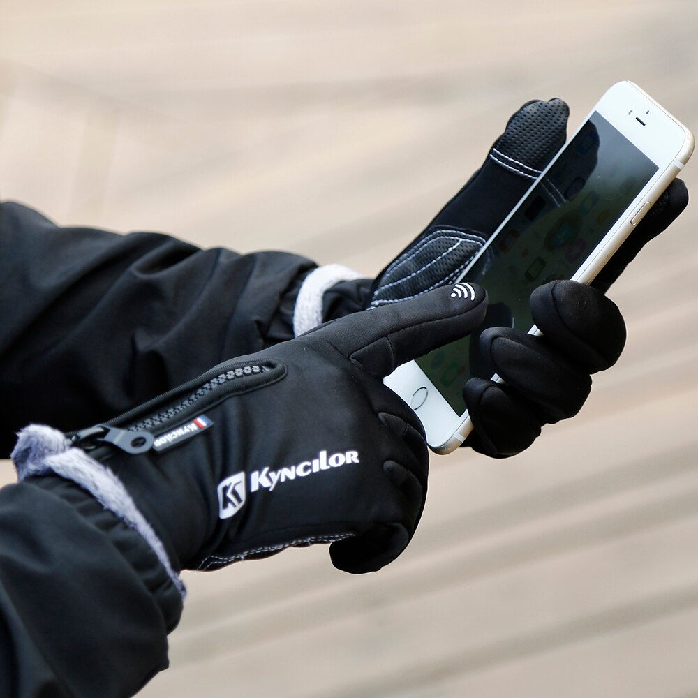 Vinter varme cykelhandsker cykel cykel handsker fleece vindtæt vandtæt touchscreen sport cykling ski udendørs arbejdshandsker