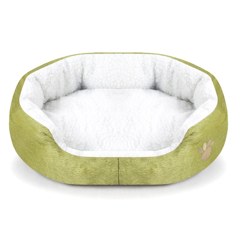 Transer Dog Bed Indoor Polka Dot Print Winter Warm Soft Fleece Pet Dog Cat Bed Mat For Small Medium Dogs