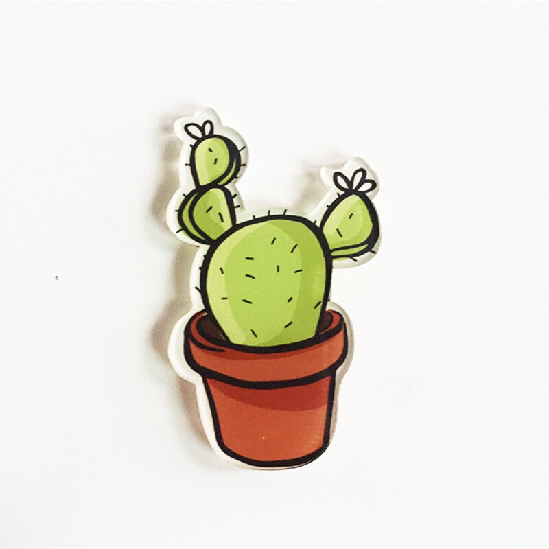 Pin Badge Decoratie 1 PC Cartoon Cactus Bonsai Broche Acryl Badges Pictogrammen op De Rugzak Badges voor Kleding: 11