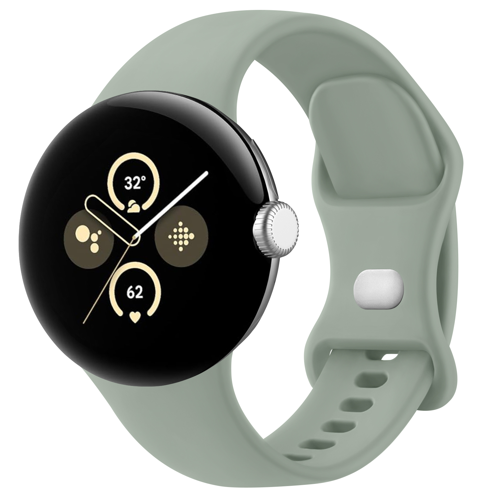 Silikonerem uden mellemrum til google pixel watch 2/1 armbånd correa smartwatch-tilbehør bælte til pixel watch 3 41mm sportrem: S / Blå lyserød / 12mm