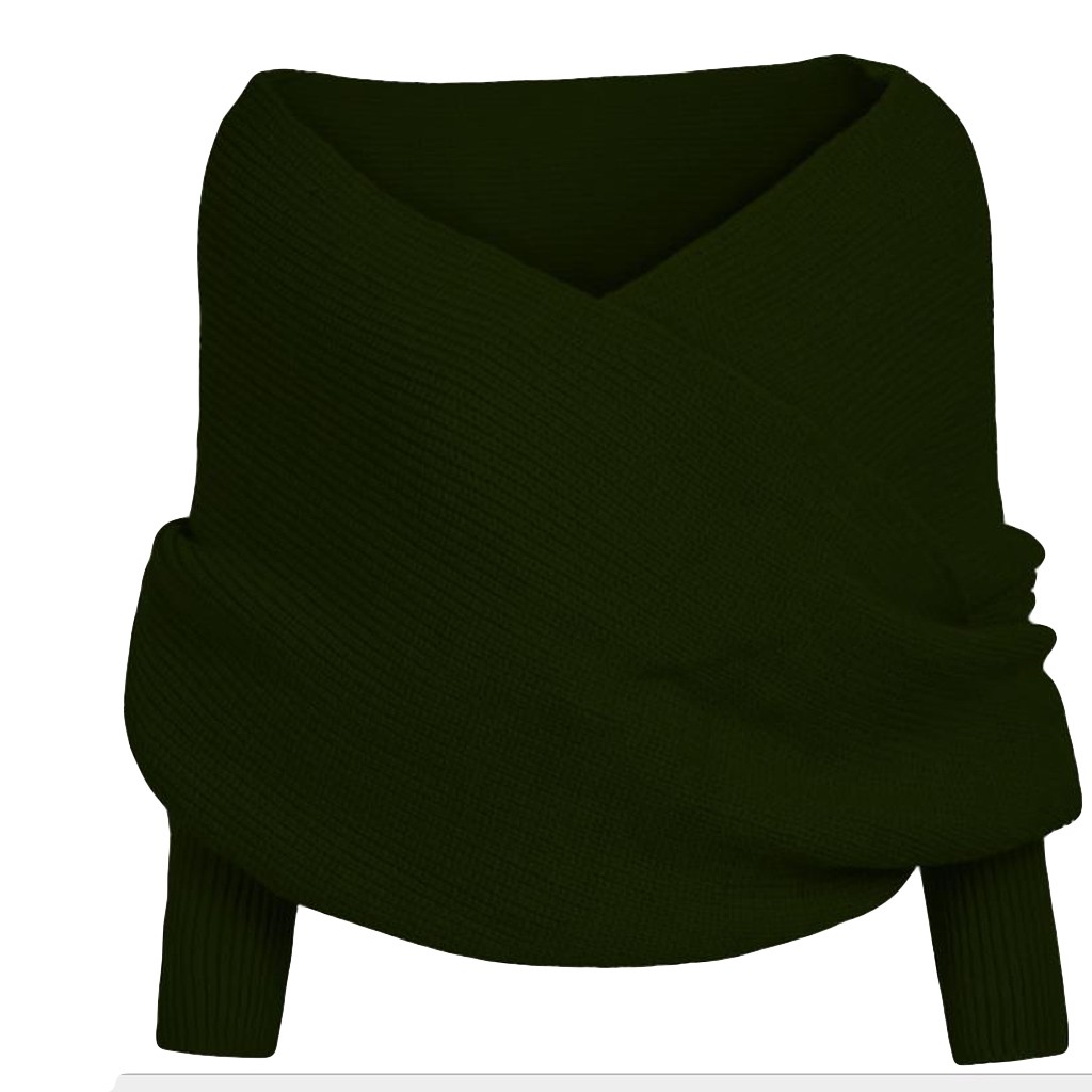 automne hiver nouvelles femmes solide écharpe manches Crochet tricot longue doux hiver châle femmes enveloppes écharpe châle # O25