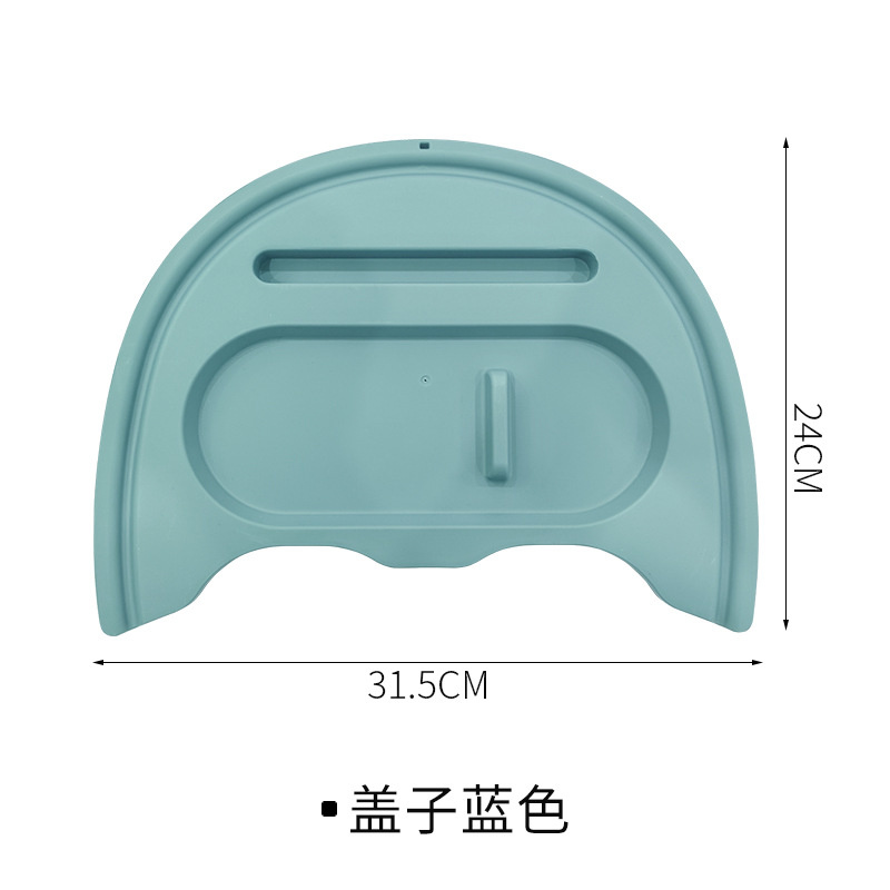 Household Foldable Foot Bath Bucket Plastic Adult Foot Massager Basin Portable Laundry Retractable Bucket: Lid Blue