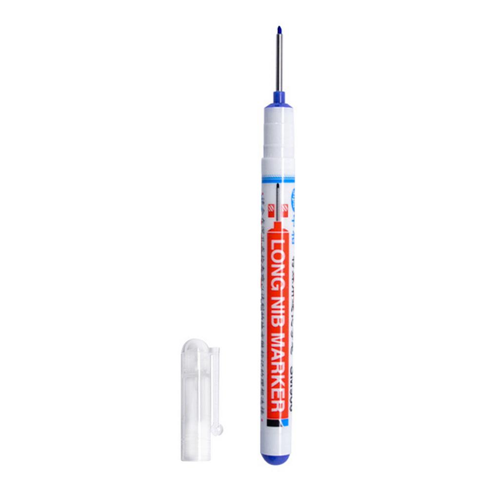 Lange Feder Marker Tiefe See Stift Marker Für Holzbearbeitung Wasser-beständig Tinte Schnell trocknend Xylol-freies markieren metall Holz Glas: Blau
