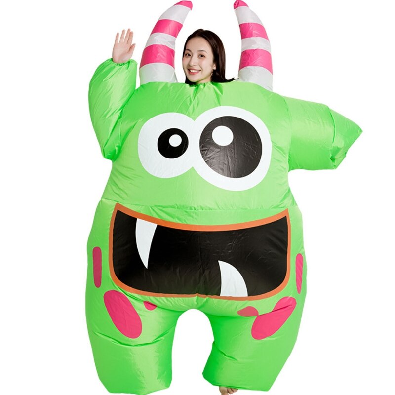 Cute Cartoon Cow Halloween Adult Cosplay Inflatable Suit Festive Party Clothing