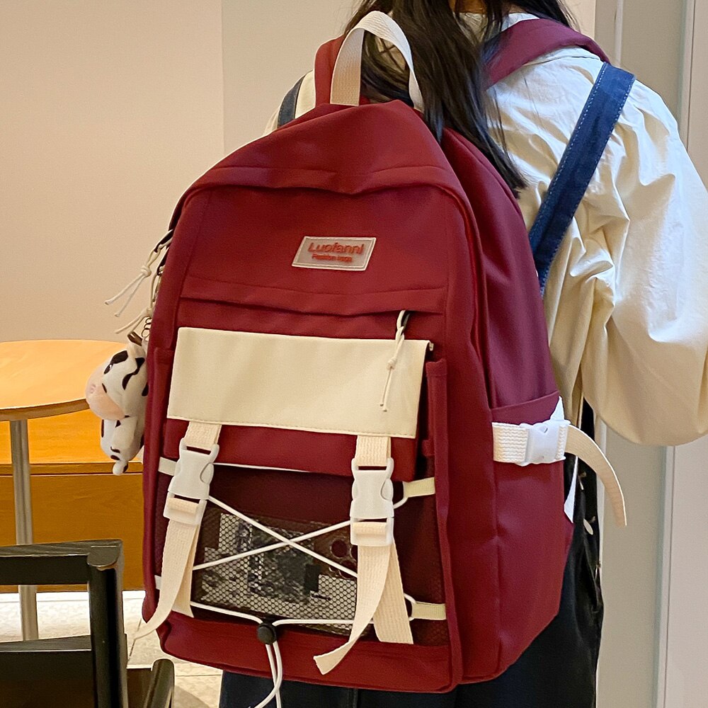 Vrouwelijke Mesh Harajuku Rugzak Student College Reizen Vrouwen Schooltas Kawaii Mode Boek Rugzak Leuke Meisje Laptop Tas Dame