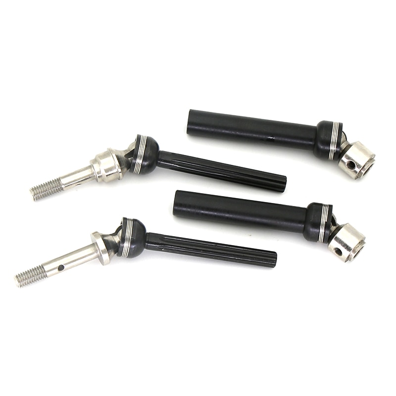Hårdstål splines cvd sväng drivaxel axlar 115-139mm för 1/10 skala traxxas snedstreck 4 x 4 rustler vxl stampede rc crawler