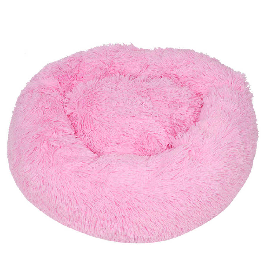 Pet Bed Round Shape Plush Soft Plush Dog Cat Puppy Sleeping Winter Warm Cushion