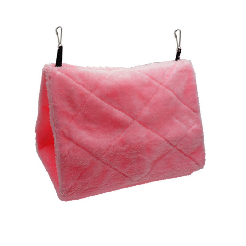 Jaula moderna para pájaros y loros, hamaca cálida, carpa, cama colgante, cueva para dormir y incubar: Pink