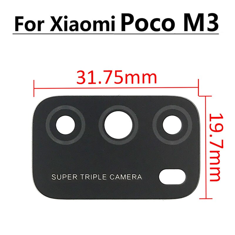 2 Stks/partij, camera Glas Lens Back Achteruitrijcamera Glas Lens Voor Xiaomi Poco M3 X3 F3 F2 F1 Pro Nfc Gt Met lijm